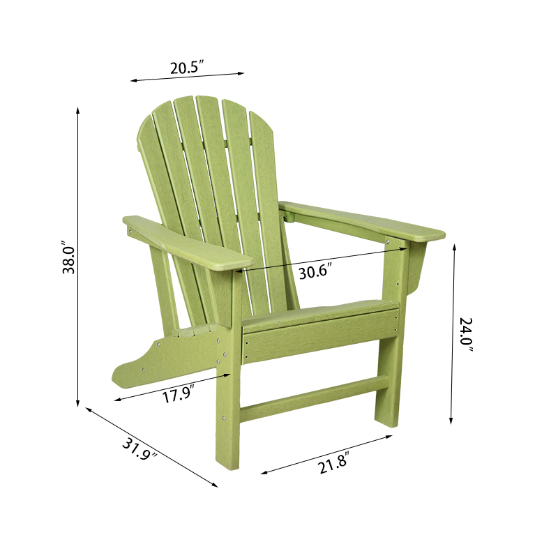 Sedia Adirondack con schienale alto