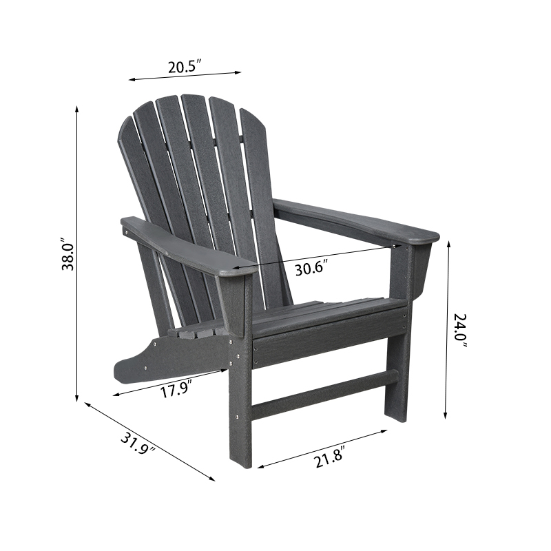 Sedia Adirondack con schienale alto