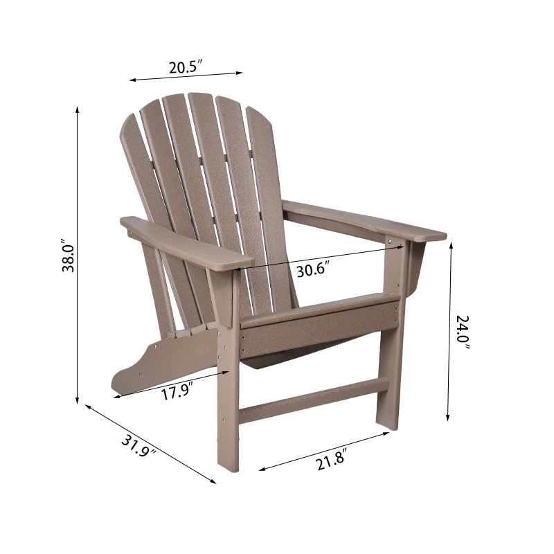 Sedia Adirondack con schienale alto