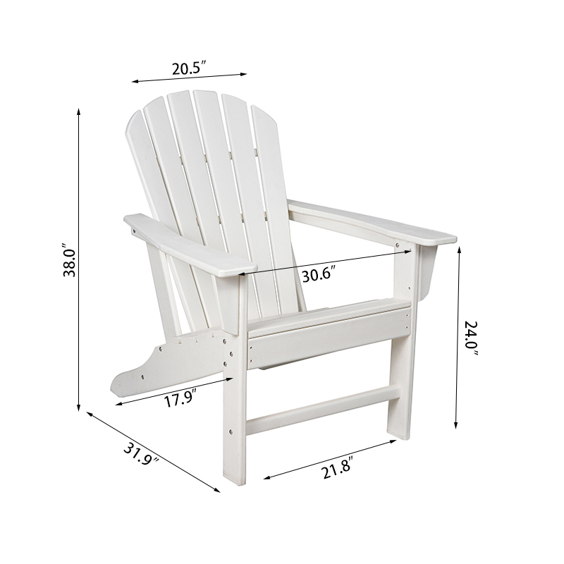 Sedia Adirondack con schienale alto