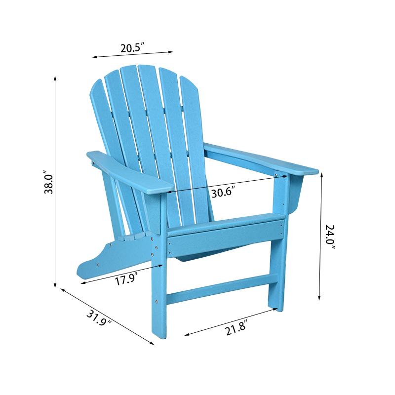 Sedia Adirondack con schienale alto